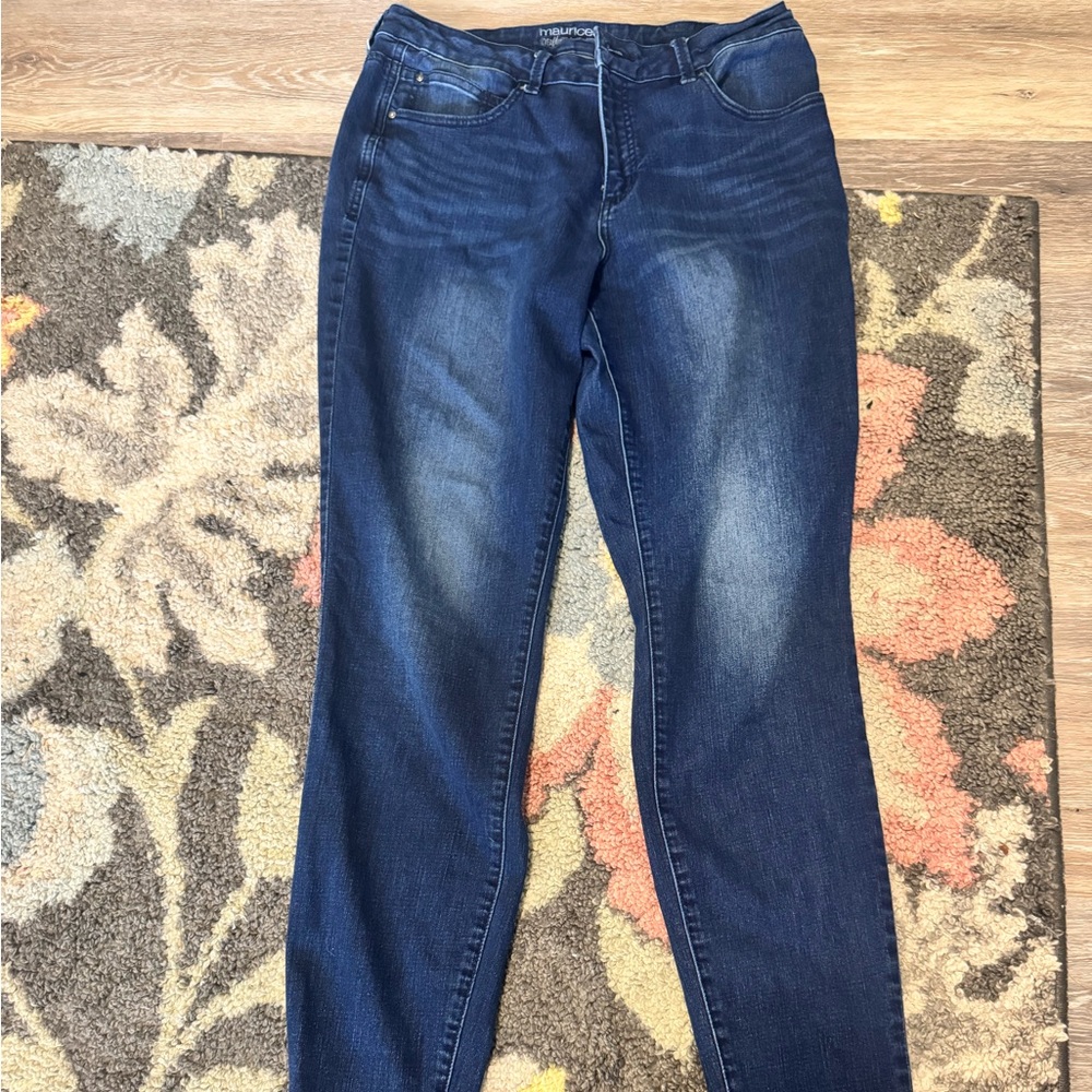 Maurices Dark Blue Straight Leg Jeans